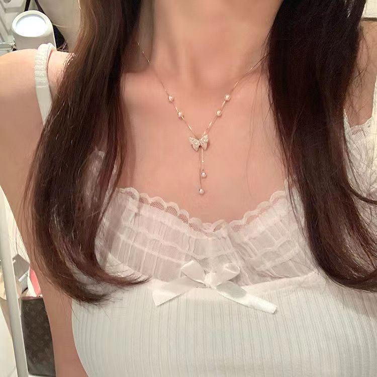 Pearl Tassel Female Light Luxury Gentle Necklaces
