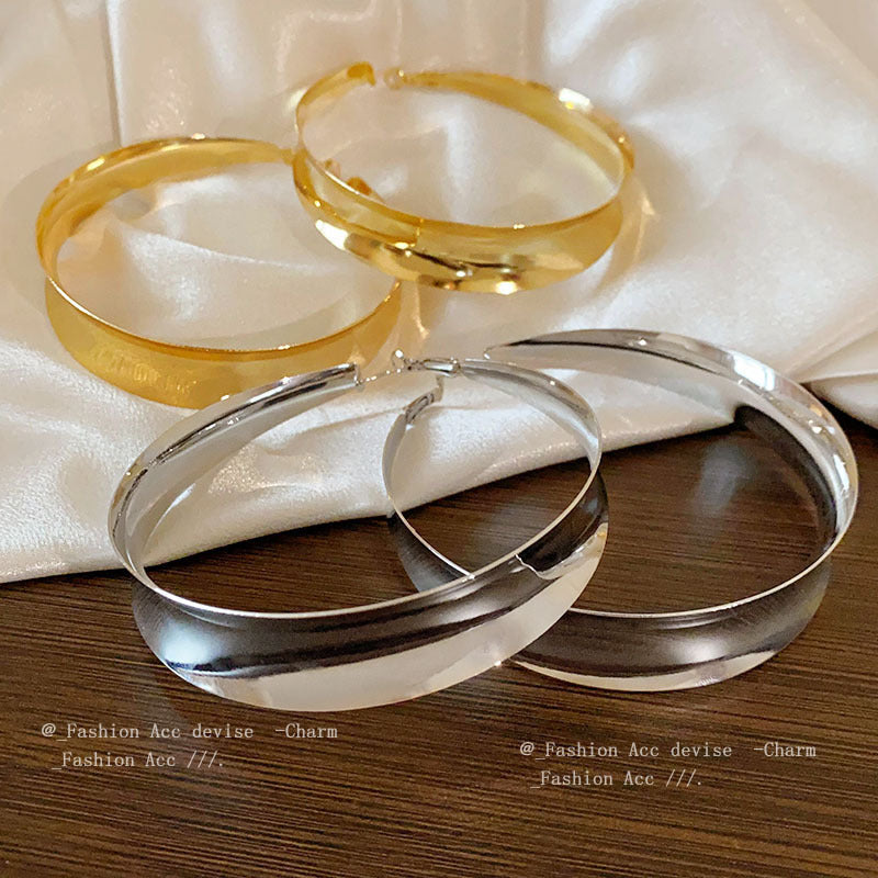 Needle Round Metal Simple Ear Niche Temperament Frosty Style Light Bracelets
