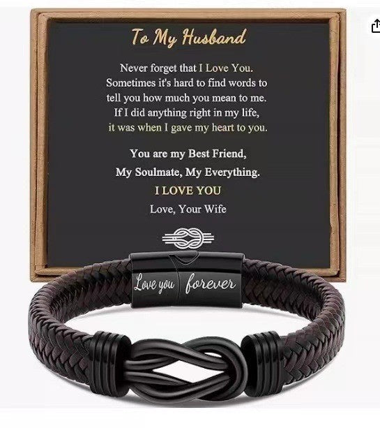 Men's Stainless Steel Lettering For Free Son Magnetic Bracelets