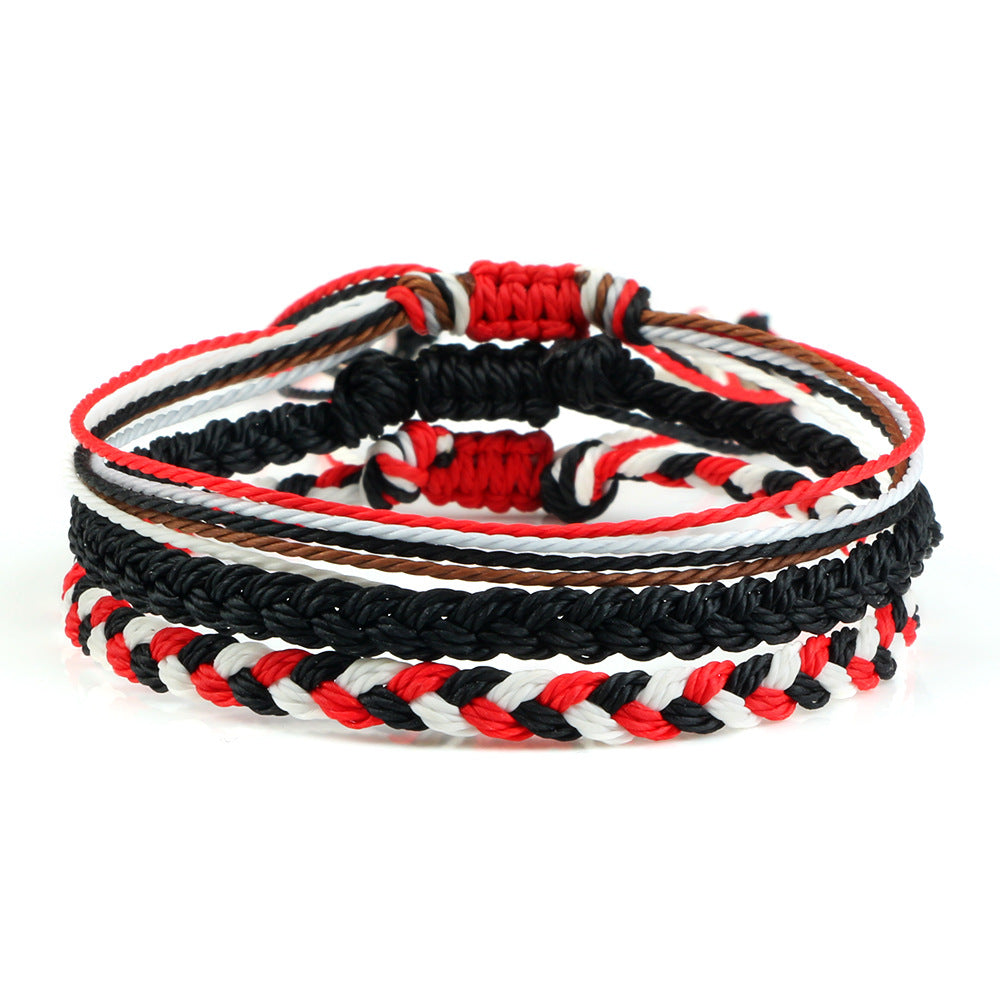 Coast Style Twin Creative Wax Line Hand Weaving Bracelet