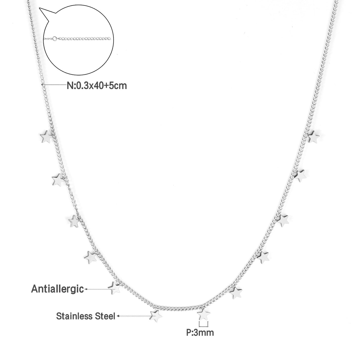 Niche High-grade Simple Temperamental Geometric Electroplated Stainless Necklaces