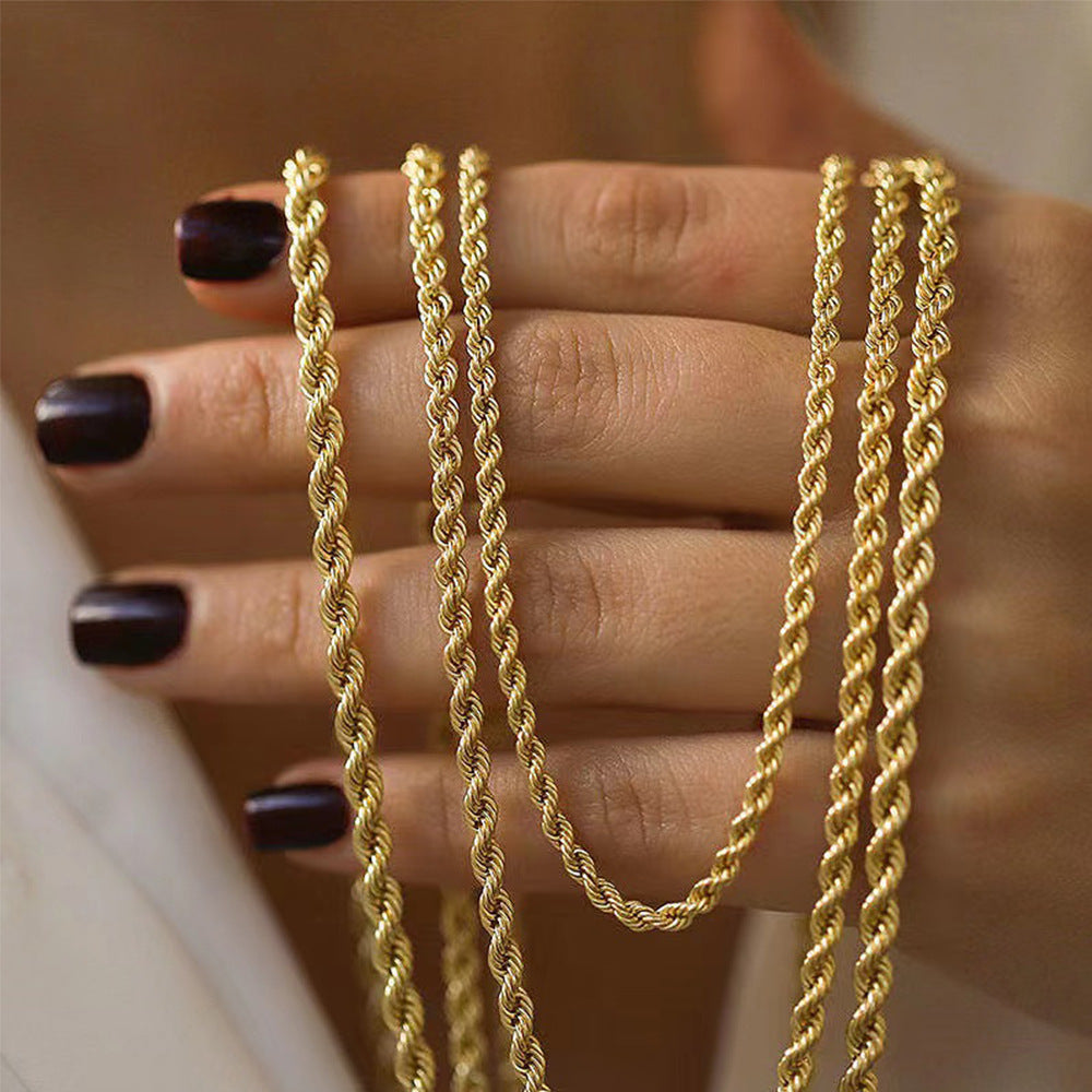 Hemp Flowers Chain Female Trendy Male Hip Hop Rap High-grade Necklace