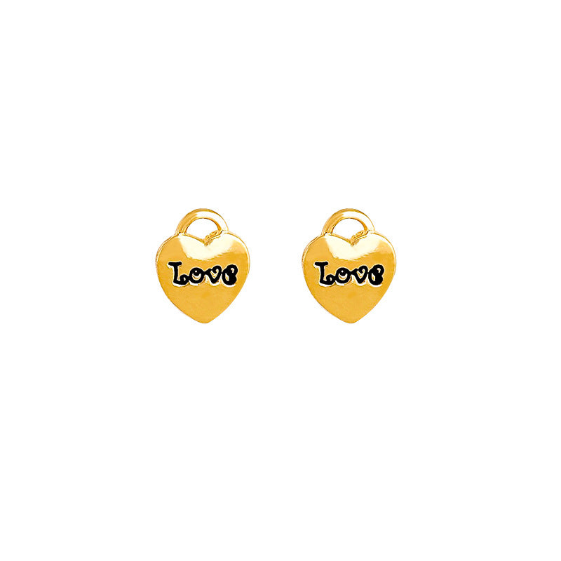 Women's Style Minority Metal Heart Cold Personalized Earrings