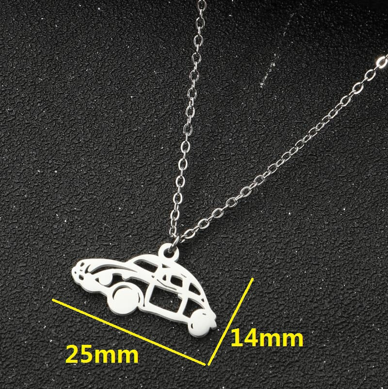 Pattern Car Fashion Style Stainless Steel Necklaces