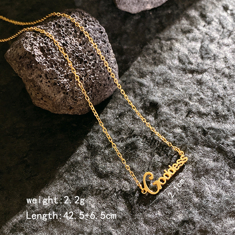 Steel Stainless Dear English Letter Personality Necklaces