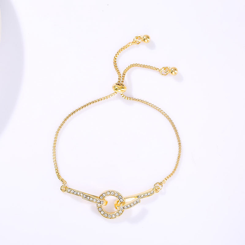 Women's Zircon Flower Korean Simple Design Personalized Bracelets