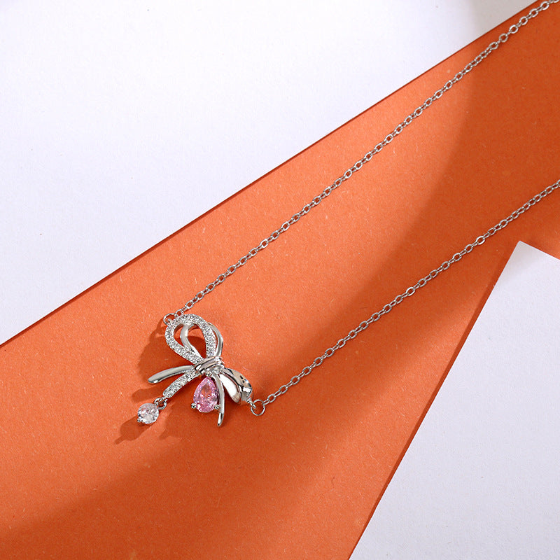 Knot Bow Female Sweet Fashion Simple Necklaces