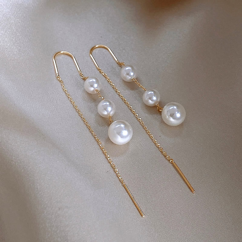 Women's Tassel Advanced Light Luxury Golden Long Elegant Wild Rings
