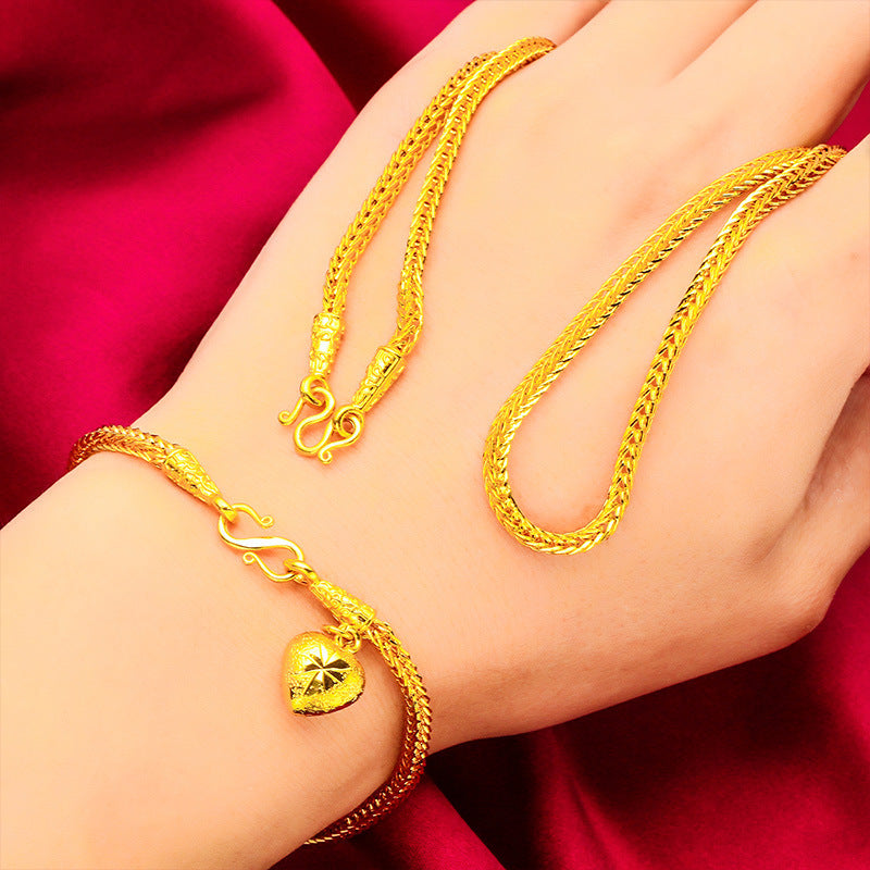 Women's Placer Gold Fashion Alluvial Thin Fox Necklaces