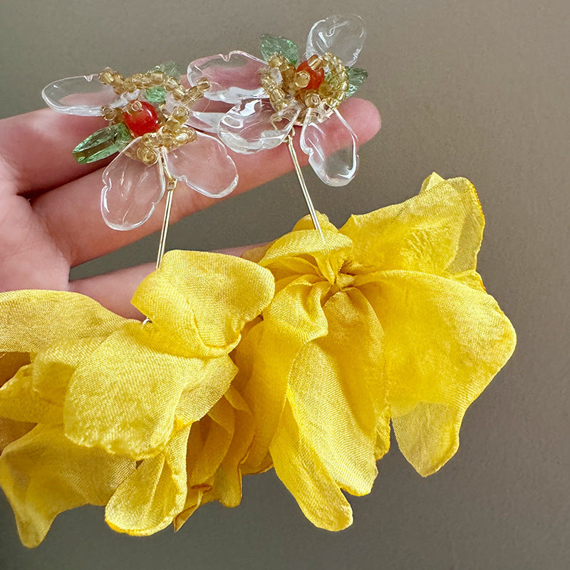 Fairy High Sense Vacation Style Elegant Fashionable Wearing Modified Face Earrings