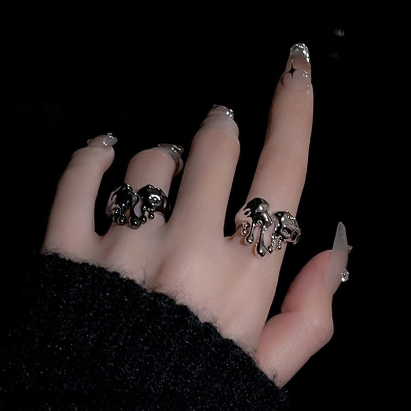 Liquid Water Drop Open Female Unique Ring