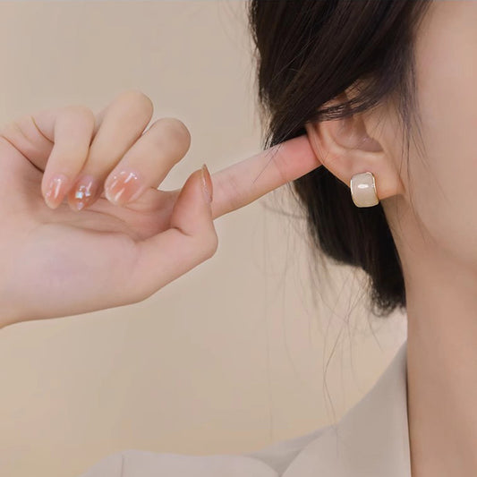 Sier Needle Korean Style Fashionable Design Earrings