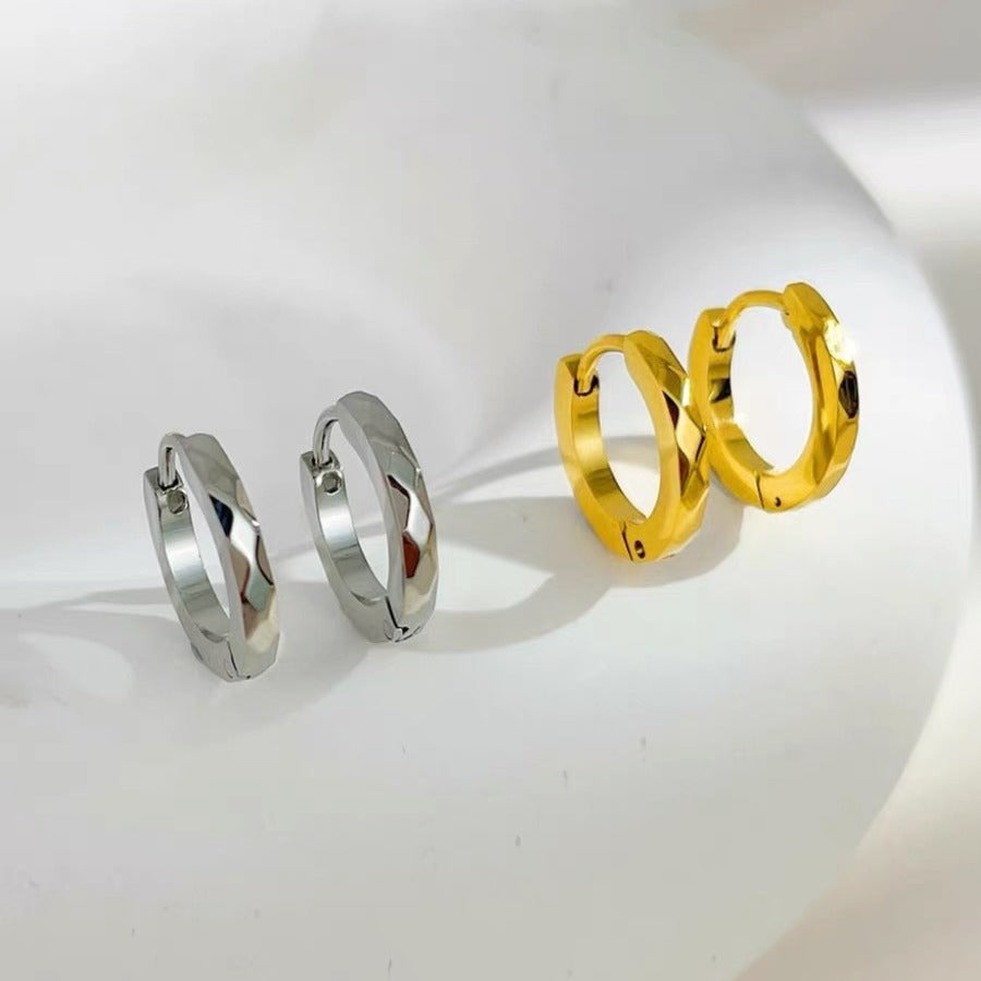 Women's Style Simple Glossy Diamond Cut Clip Personality Affordable Luxury High-grade Ear Buckle