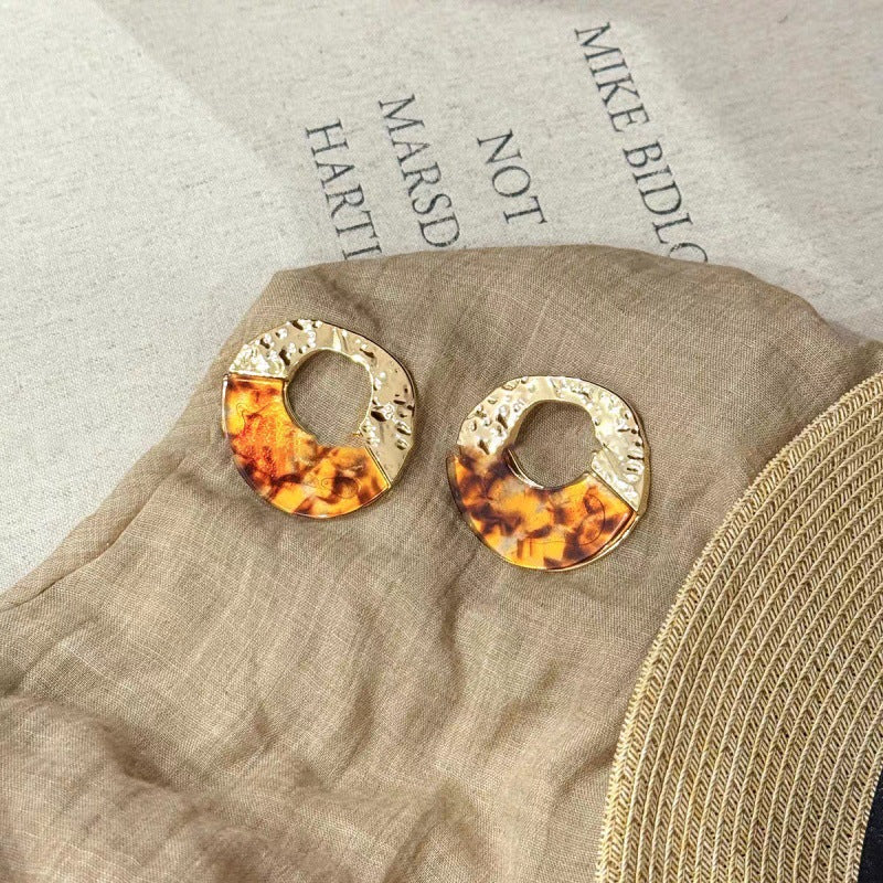 Acrylic Round Fashion Design Ear High Sense Earrings