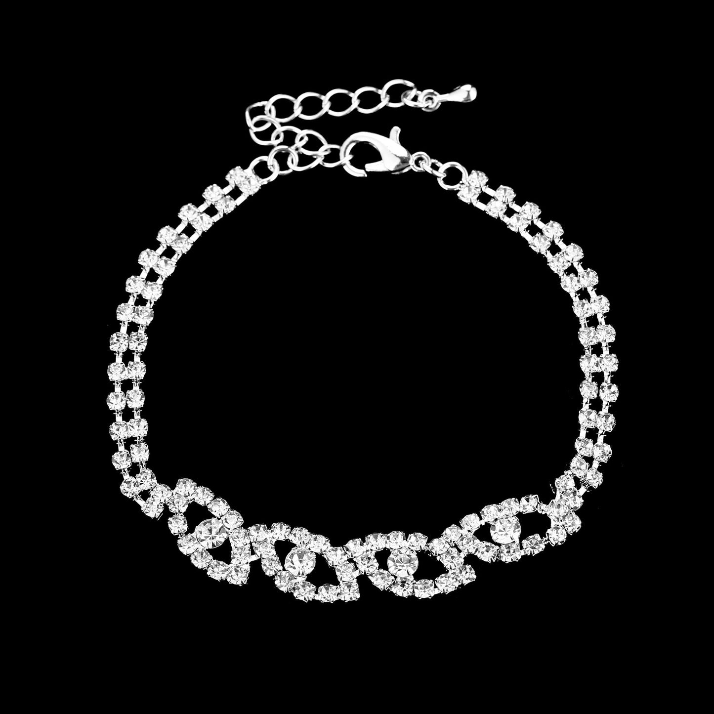 Rhinestone Simple Square Light Luxury High-grade Bracelet