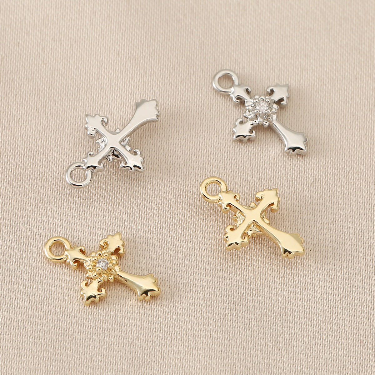 Cool Attractive Zircon Color Retaining Cross Jewelry Accessories