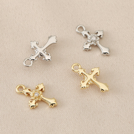 Cool Attractive Zircon Color Retaining Cross Jewelry Accessories
