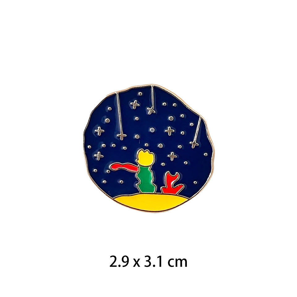Little Prince Fox Cute Badge Personality Brooches