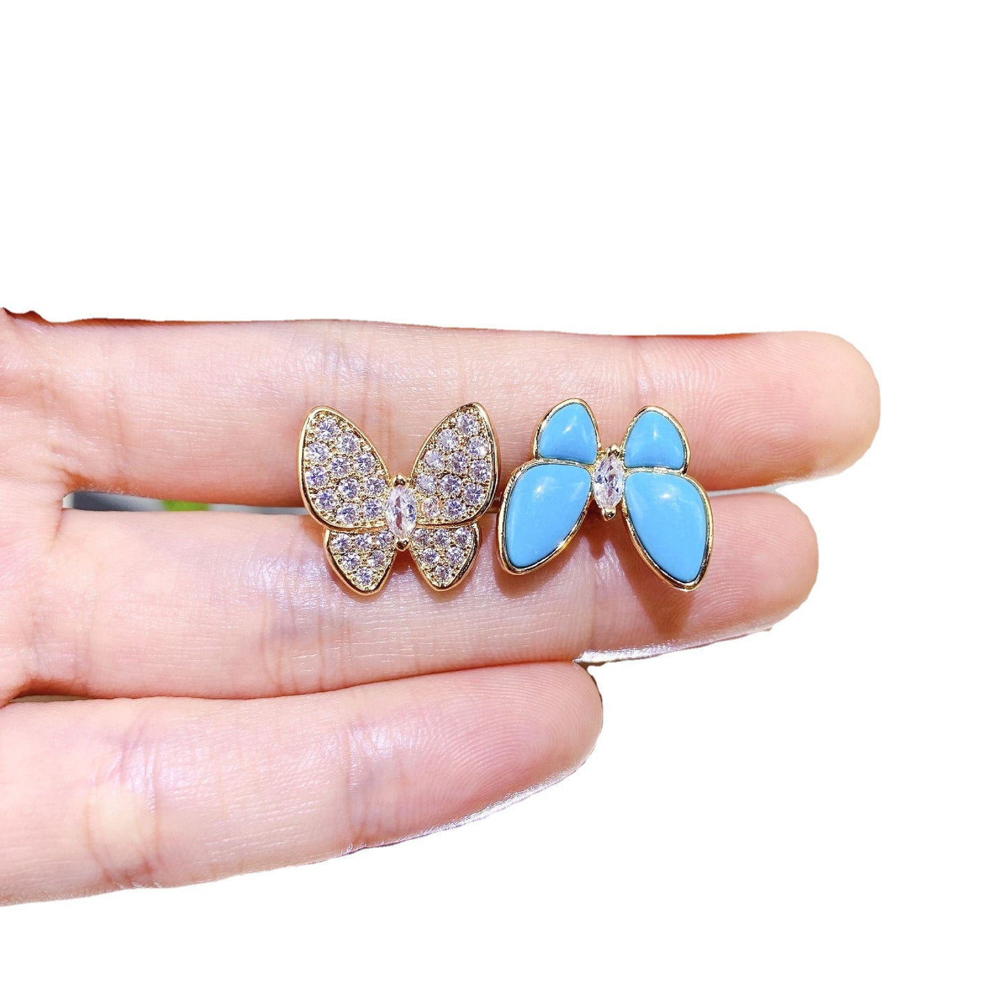 Butterfly Index Finger Female Delicate Rhinestone Ring