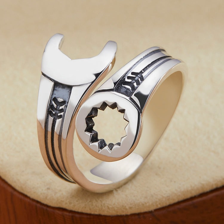 Men's Stylish Simple Creative Thai Sier Retro With Rings