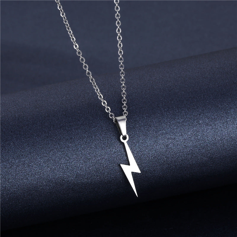 Women's Stainless Steel Lightning Personality Street Fashion Hollow Necklace