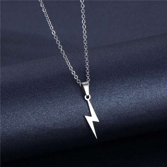Women's Stainless Steel Lightning Personality Street Fashion Hollow Necklace