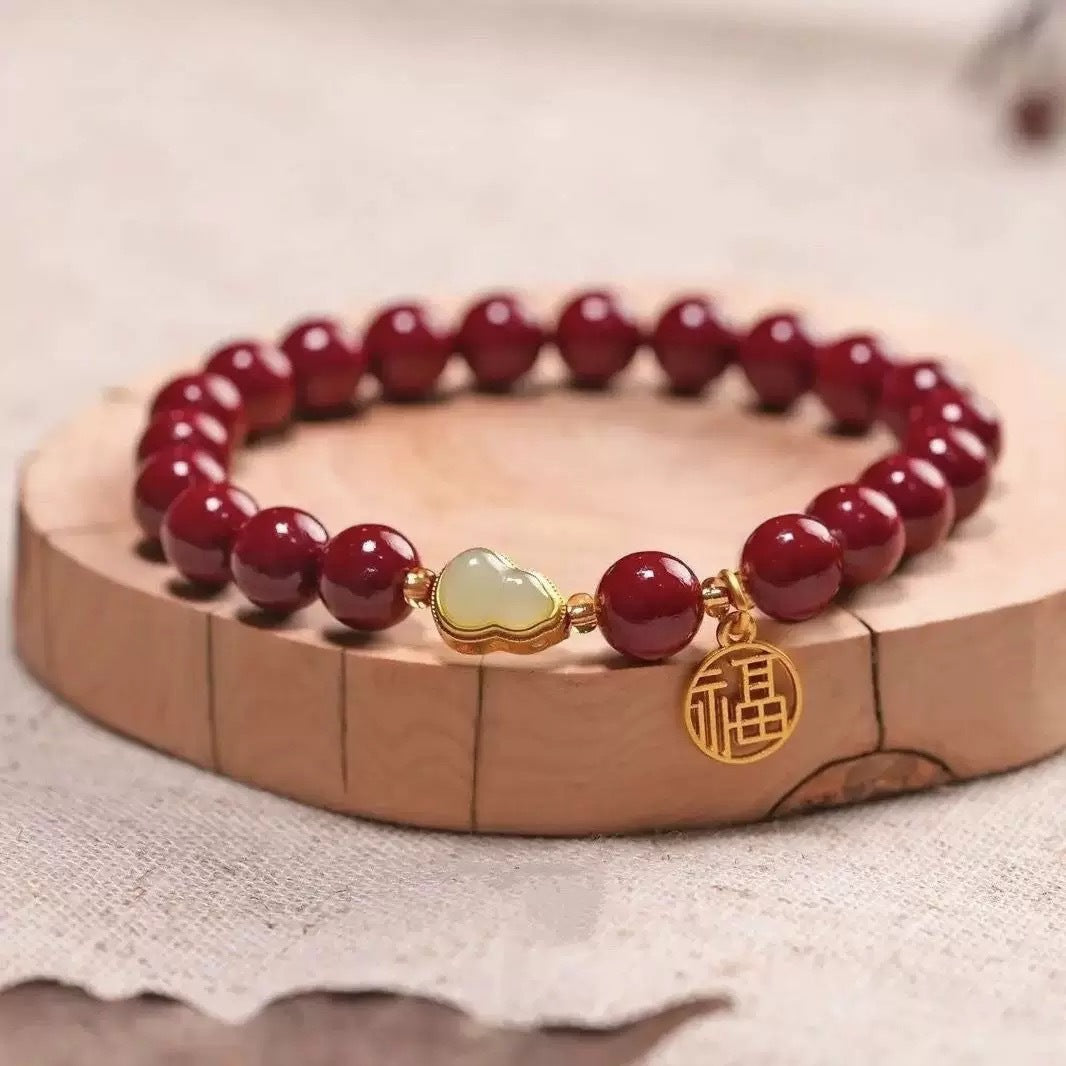 Women's Cinnabar Color Immediately Rich Light Luxury Ma Gifts For Bracelets