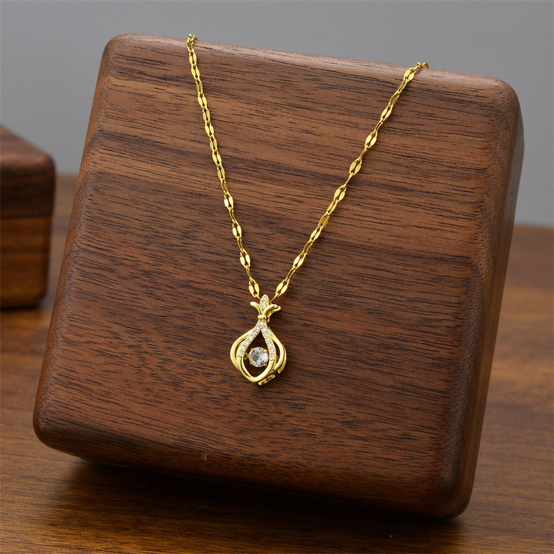 Titanium Steel Female Niche Simple Temperament Clavicle Pendants