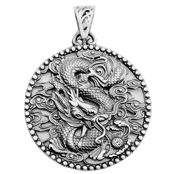 Men's Style Thai Sier Dragon Solid Hollow Pendants