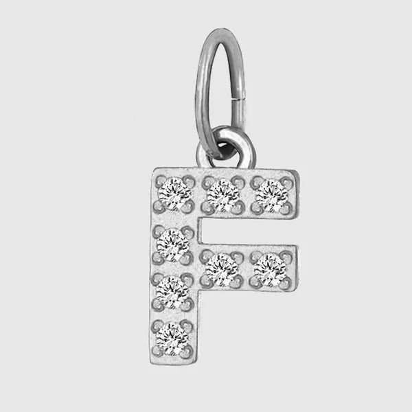 Letter Double Titanium Steel Rhinestone Zircon Earrings