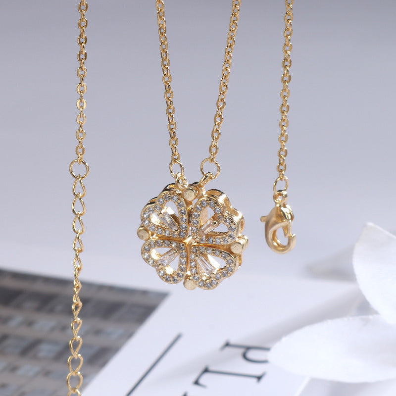 Female Clavicle Chain Simple Four-leaf Clover Necklaces