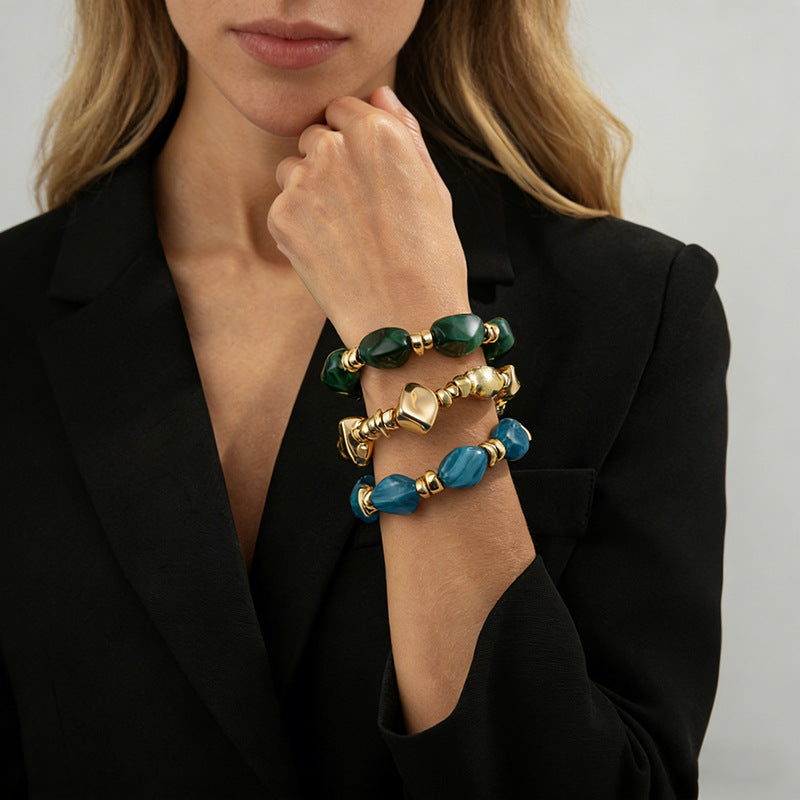 Women's Elegant Irregular Suit Bohemian Exaggerated Stretch Bracelet