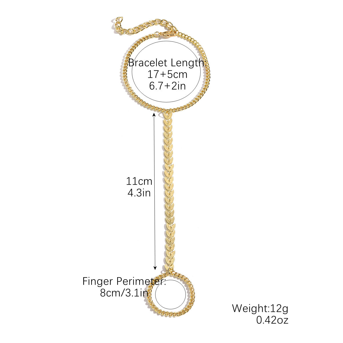 Chain Finger Simple Elegant High-grade Pearl Rhinestone Bracelets