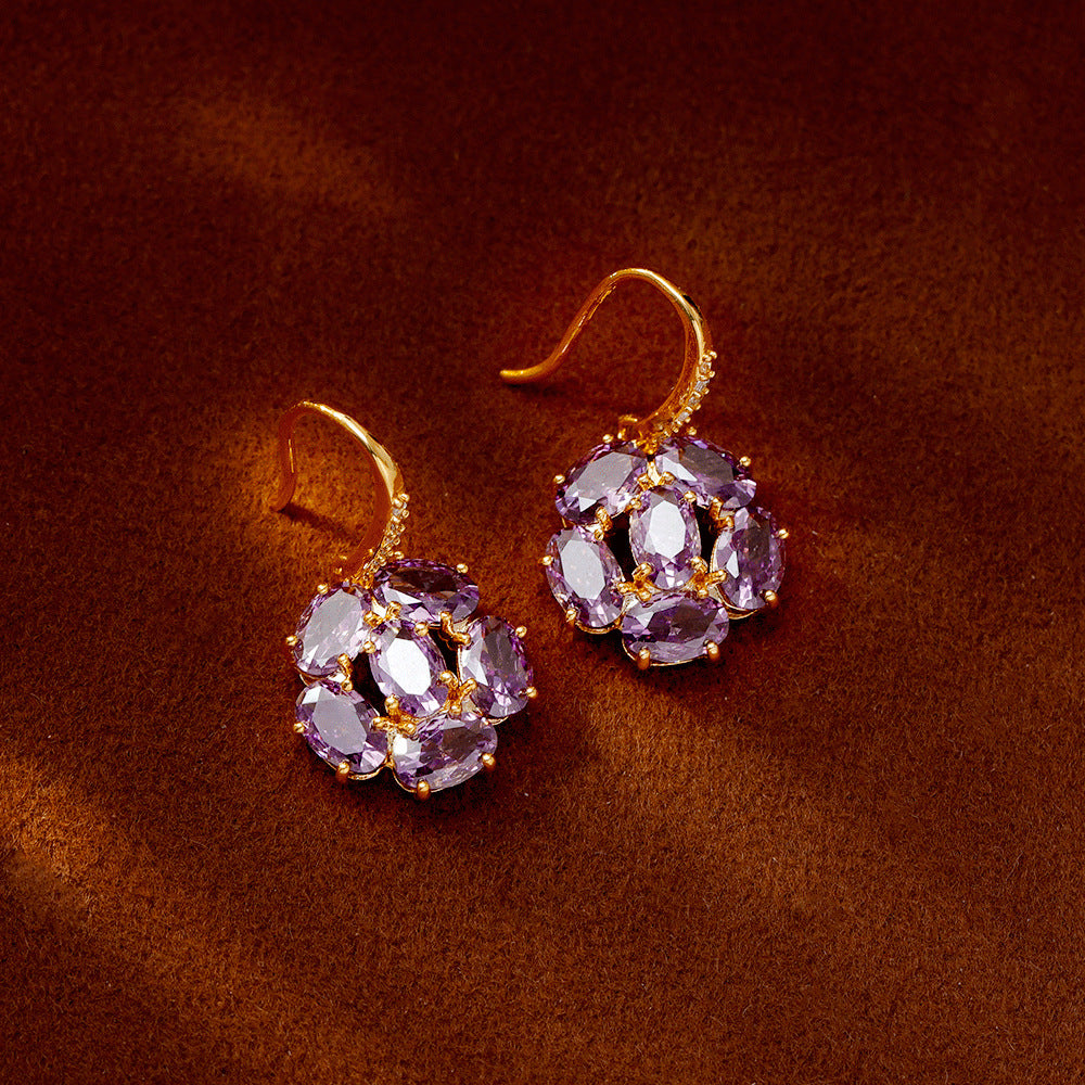 Luxury Fashion Super Flash Zircon High-grade Earrings