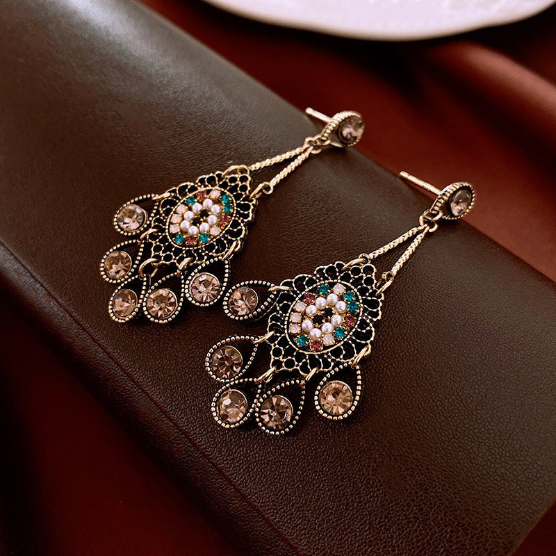 Zircon Butterfly Water Drop Ear Female Rings