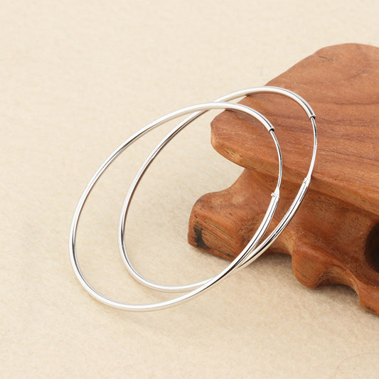 Men's Personality Small Round Ear Clip Big Earrings