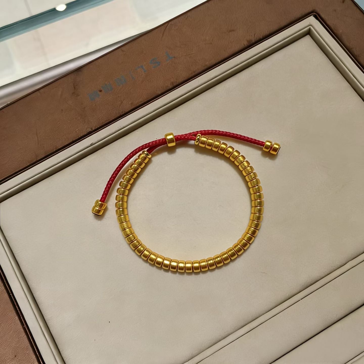 Spacer Red Rope Yellow String Hand-knitted Life Bracelets