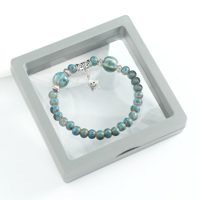 Ethnic Style Ceramic Beaded Artistic Ancient Bracelet