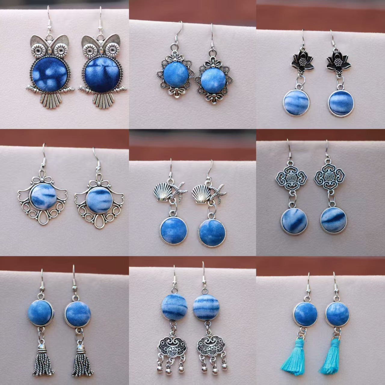 Yunnan Dali Ethnic Style Handmade Fabric Earrings