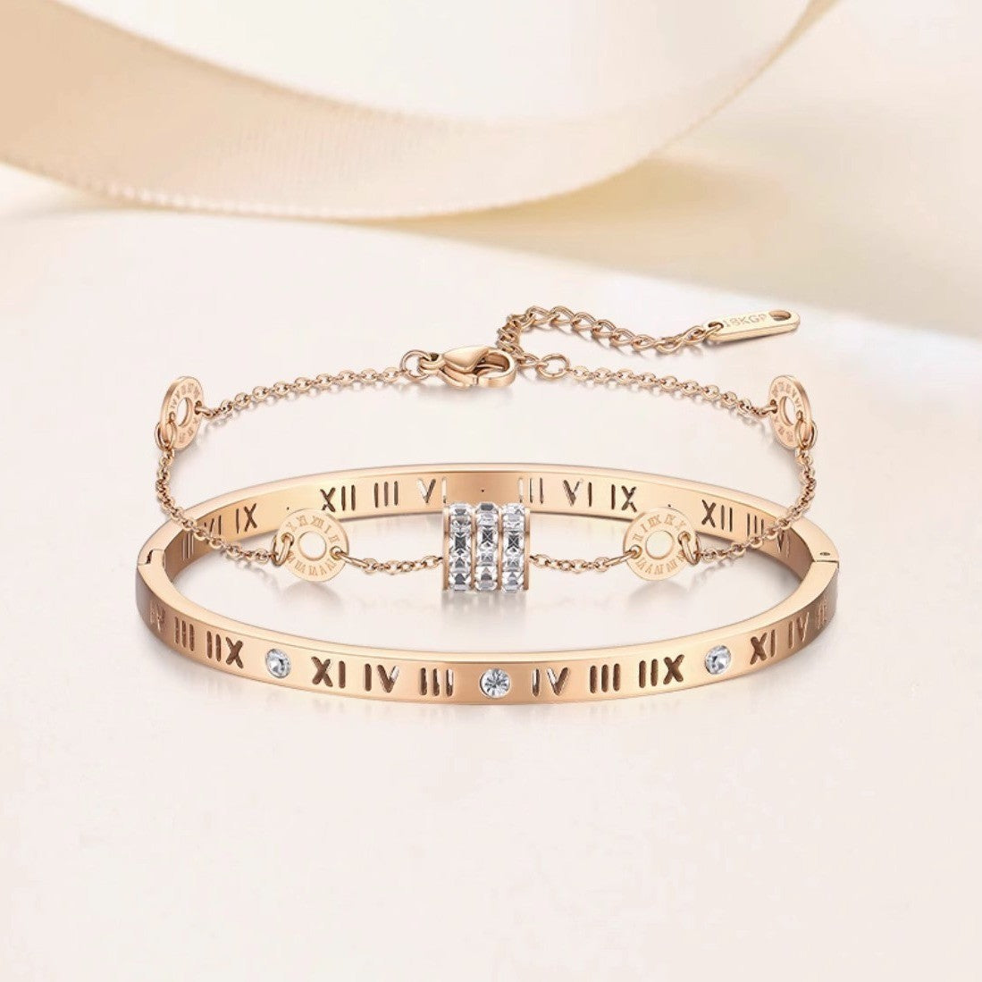 Jeweled Fashionable Light Luxury High-grade Twin Small Bracelet