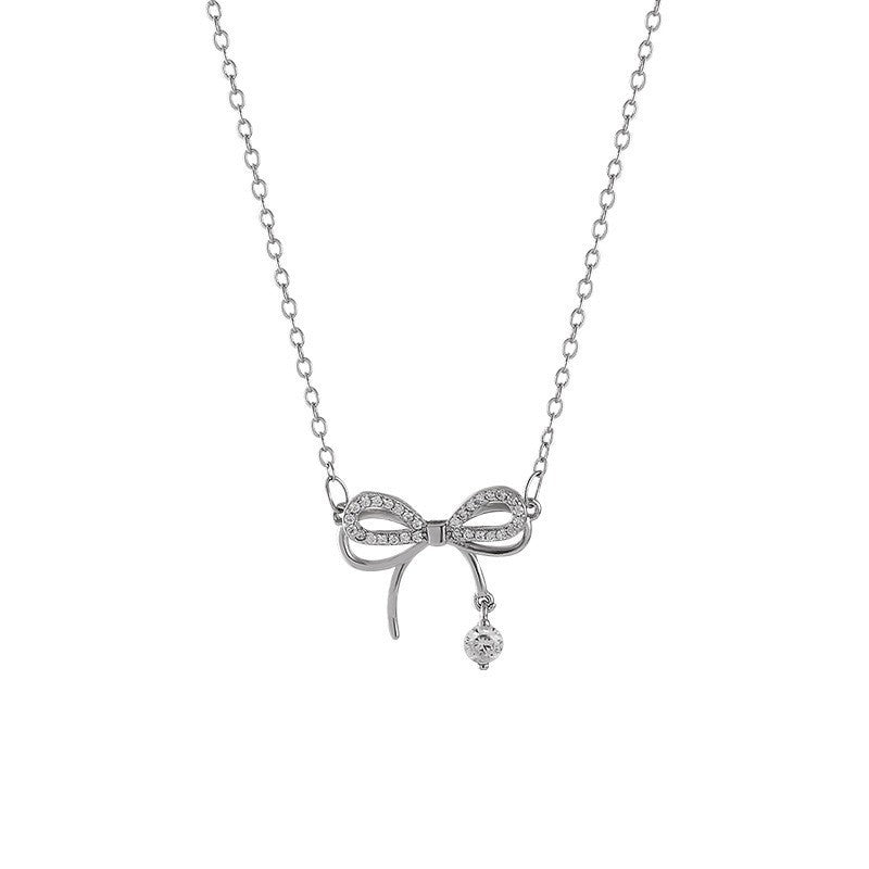 Point Full Series Female Bow Couple Design Clavicle Chain Sweater Necklaces