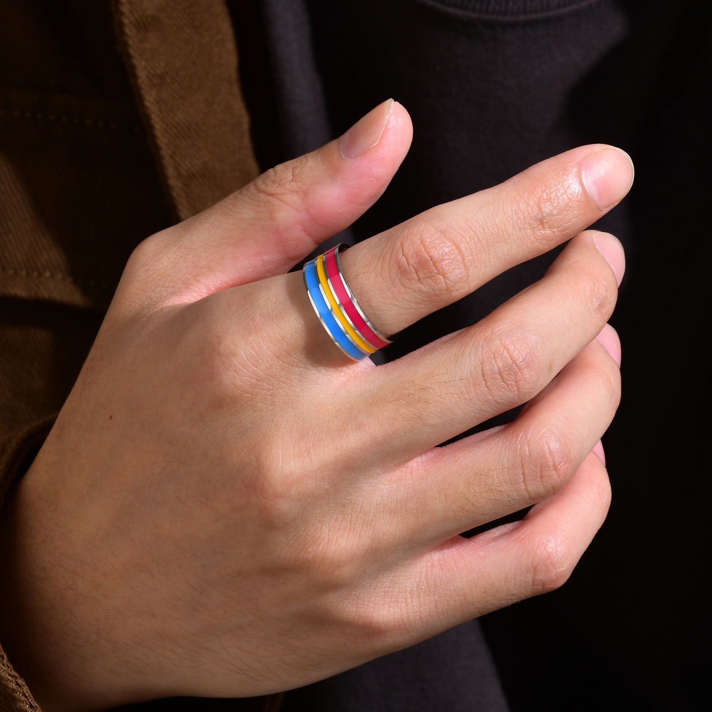 Water Ornament Rainbow Bunting Finger Jewelry Rings