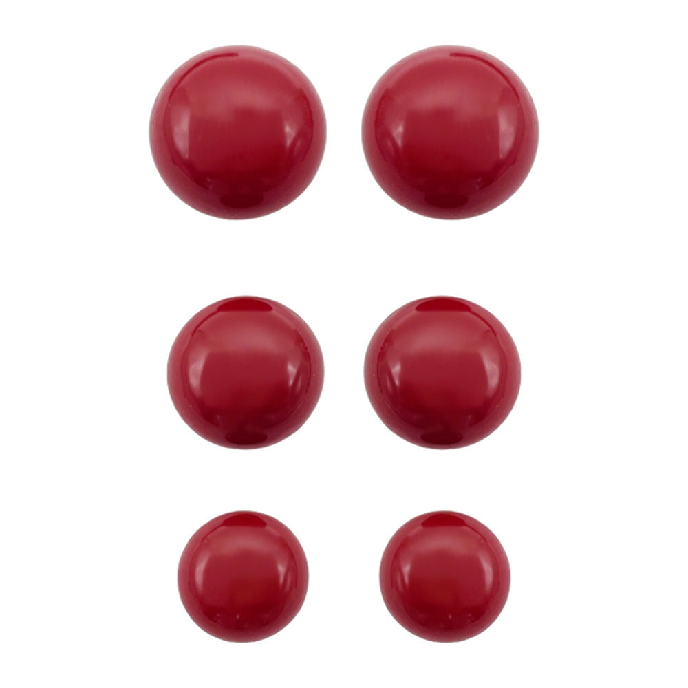 Cherry Color Atmosphere Accessories Wine Steamed Earrings