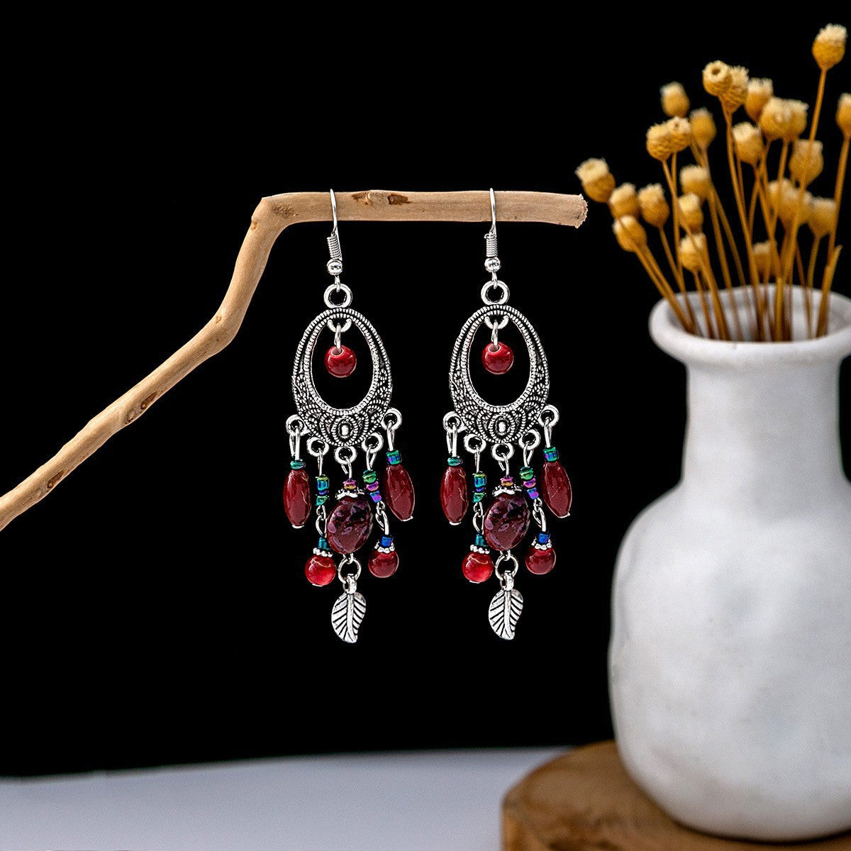 Ethnic Style Long Fringe Exotic Holiday Trip Earrings