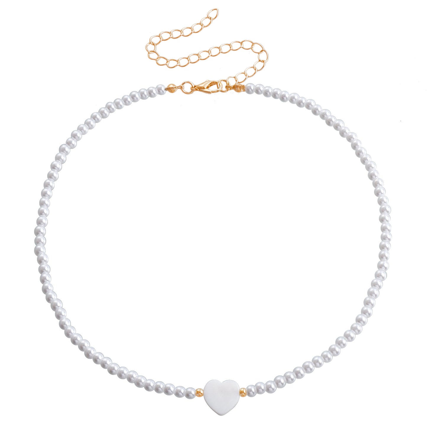 Women's Ornament Bohemian White Small Size Beads Necklaces