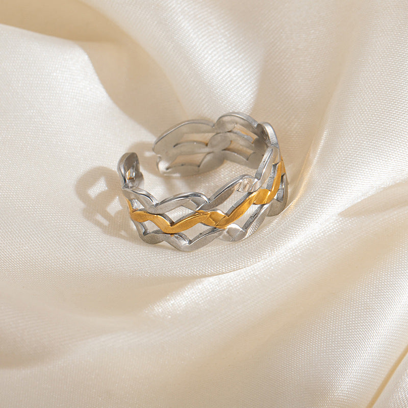 Polka Dot Love Heart-shaped Female Stars Ring