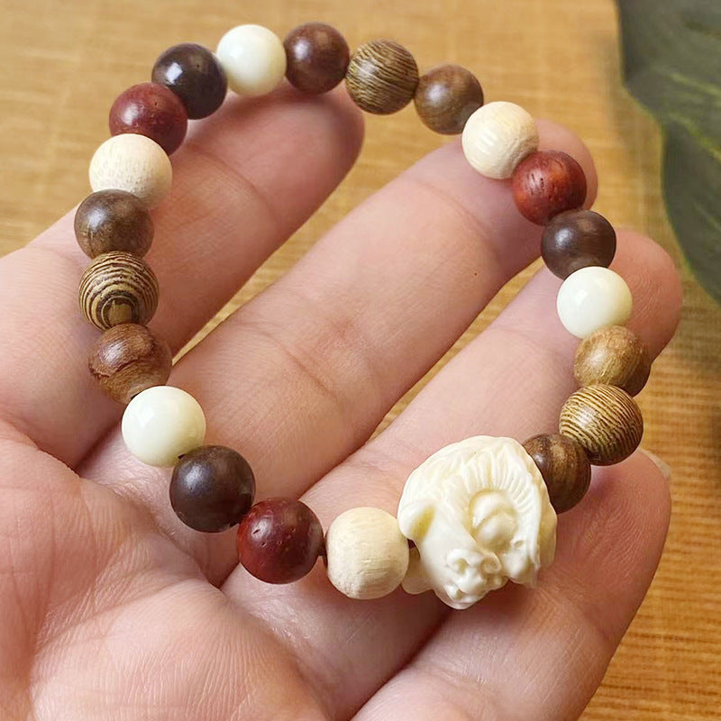 Women's & Men's Wooden Beaded Small Specifications Rosary Decorative Bracelet