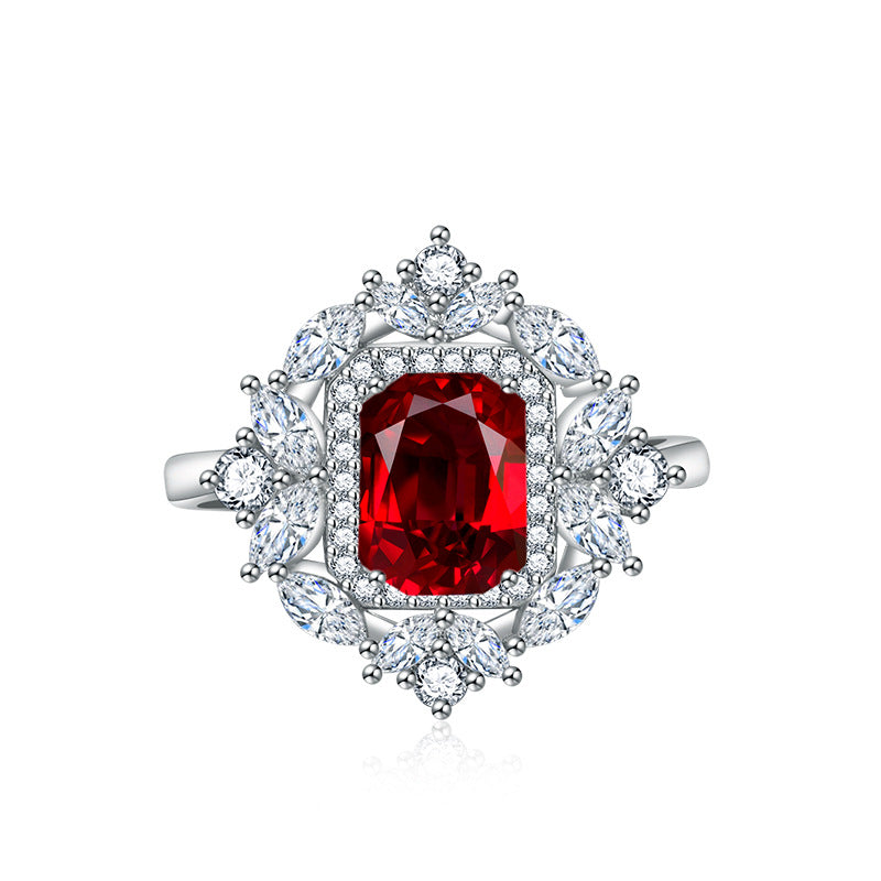 Women's Elegant Vintage Ruby Fashion Colored Gems Rings