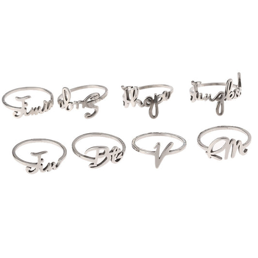 Cool Peripheral Titanium Steel Small Group Rings