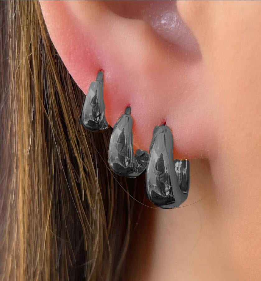 Fashion Simple Big High-grade Style Metal Ear Earrings